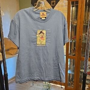 Top Stitches Blue Short Sleeve Tee
